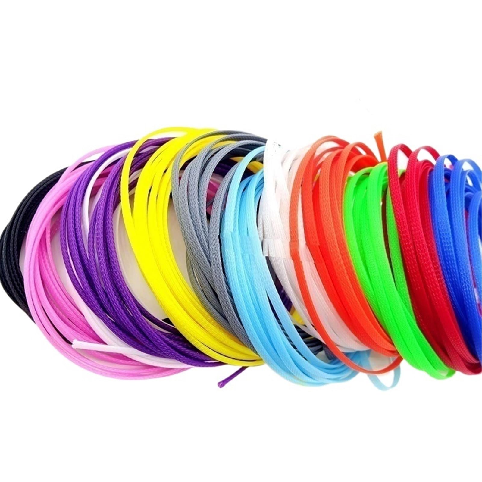 Guaina intrecciata per cavi da 5 m/10 m, copertura espandibile in PET da 4-16 mm, con guaina in nylon per isolamento dei fili (rosa, 20 mm - 10 m)