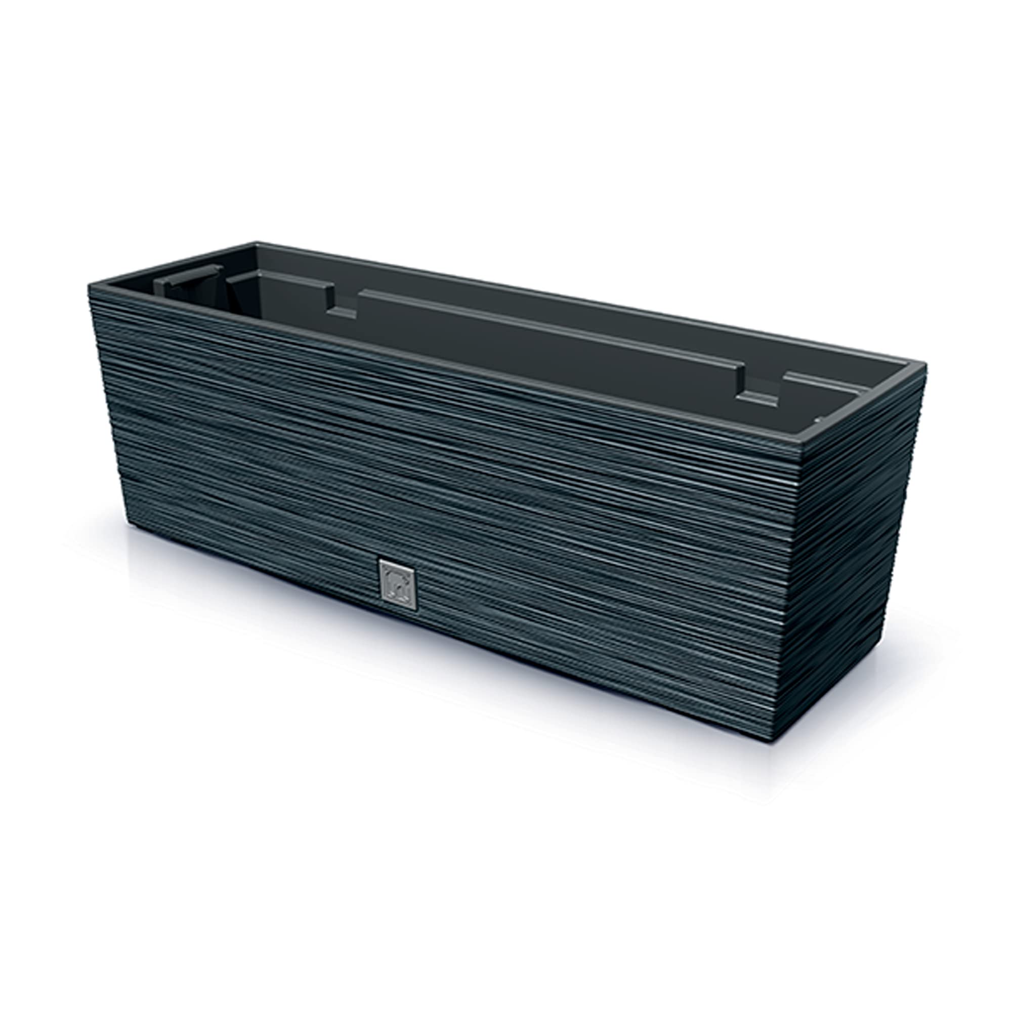 Prosperplast FURU Collection Planter Anthracite with Tank 58 x 18 x 19.5 cm Capacity 12 Litres