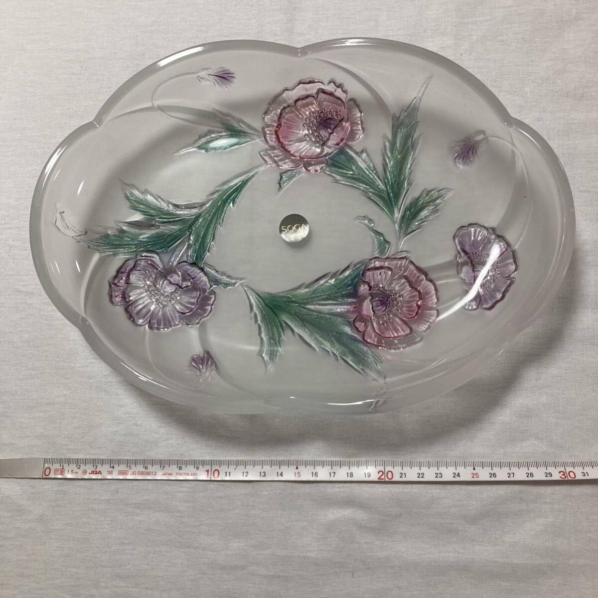 Amazon.co.jp: 華やかな彫刻デザイン SOGAガラス花瓶 曽我ガラスSOGA