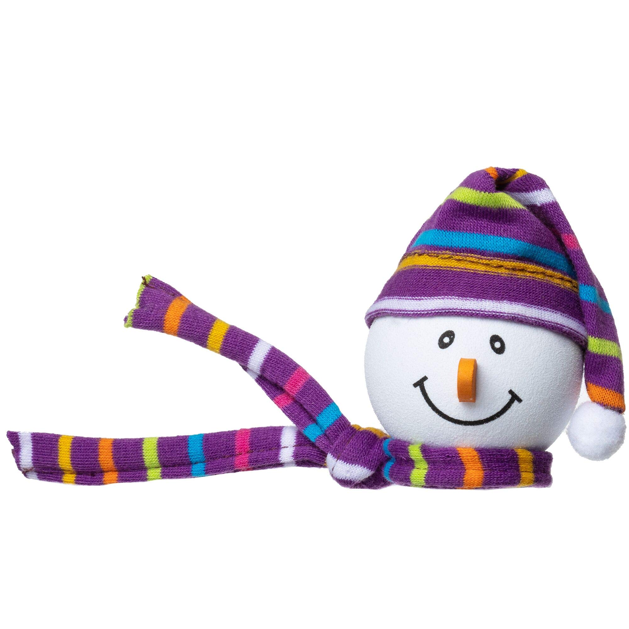 Tenna Tops Car Antenna Topper/Auto Mirror Dangler/Cute Dashboard Accessory (Snowman Purple Winter Hat)