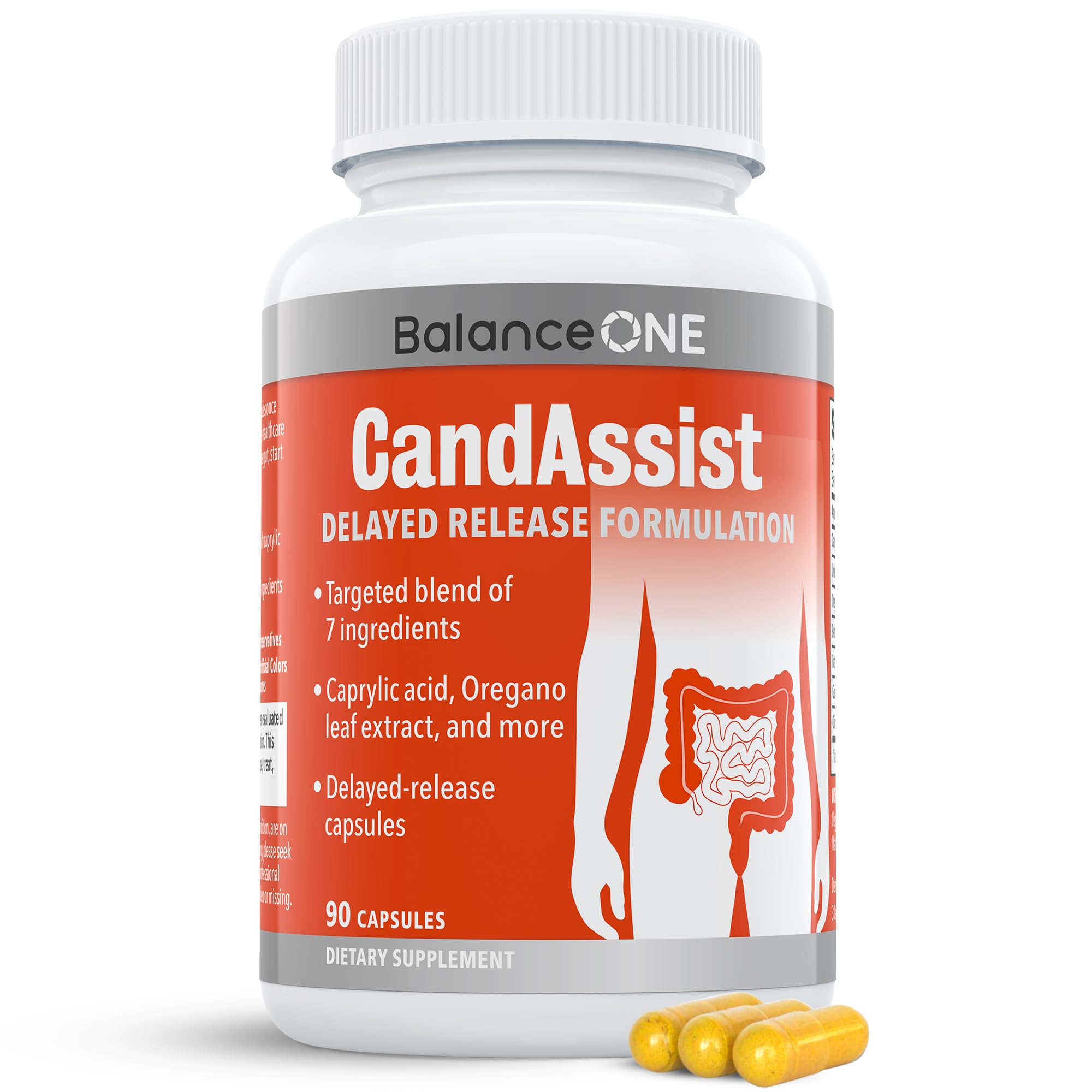 Balance One Candida Support with Caprylic Acid, Berberine & Oregano Leaf Extract