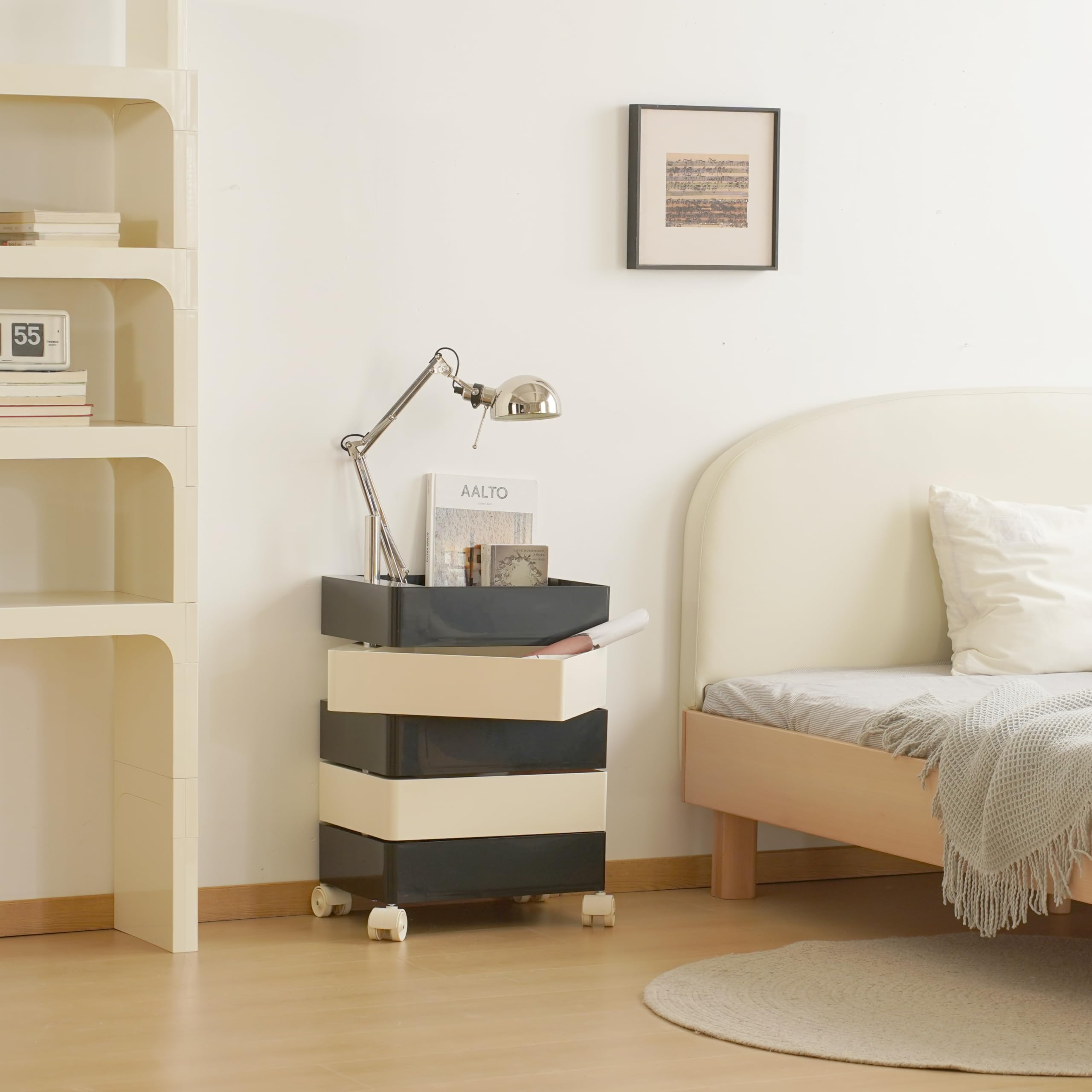 Amazon.co.jp: 360°コンテナ レプリカ 回転引き出し トロリー 5段 7段