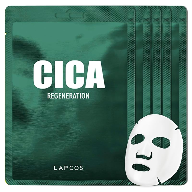 Máscara facial de tecido Cica LAPCOS, Pacote com 5