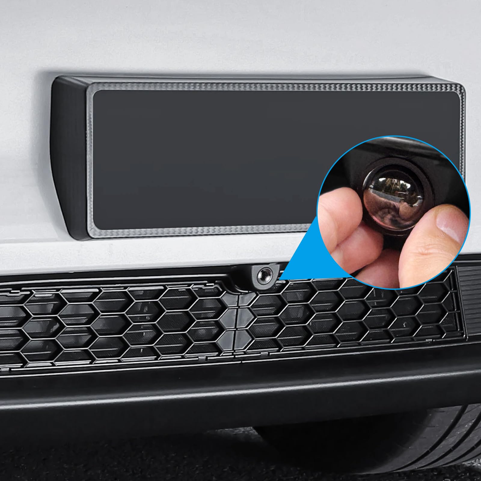 PULUZ Protection d'objectif pour Tesla Cybertruck 2025 / modèle Y Juniper 2025 / S 2025 / 3 2025 Caméra de pare-chocs avant, kit de protection d'objectif PC