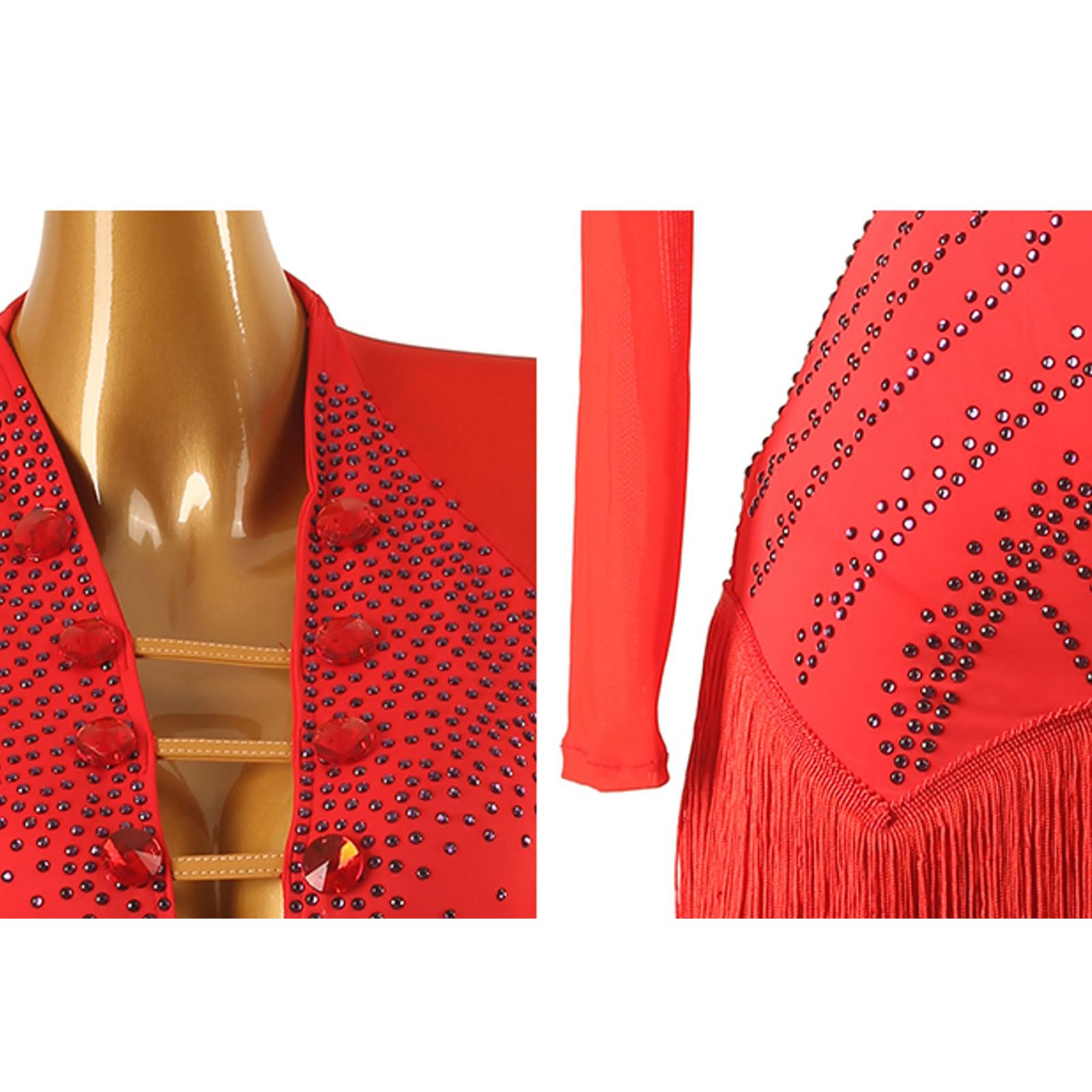 Vestidos De Salón con Flecos Estilo Flapper para Mujer Vestido De Competición Latin Cha Cha Sin Espalda Trajes De Actuación De Salsa con Tirantes Ropa De Baile para Samba Rumba