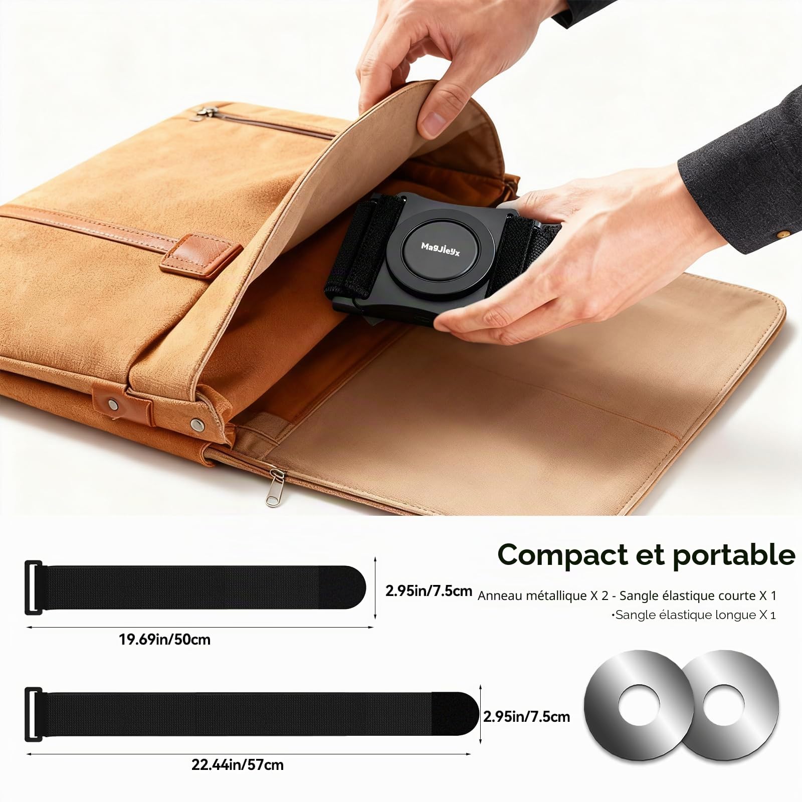 MAGJIEYX Pilot Kneeboard for ipad, Support Magnétique Tablettes avec Aimants Puissants pour Cockpit Home Use Office Portable Tablet Holder pour iPad Mini/Air/Pro/Galaxy Tabs/iPhone 2 Sangle Elastiques