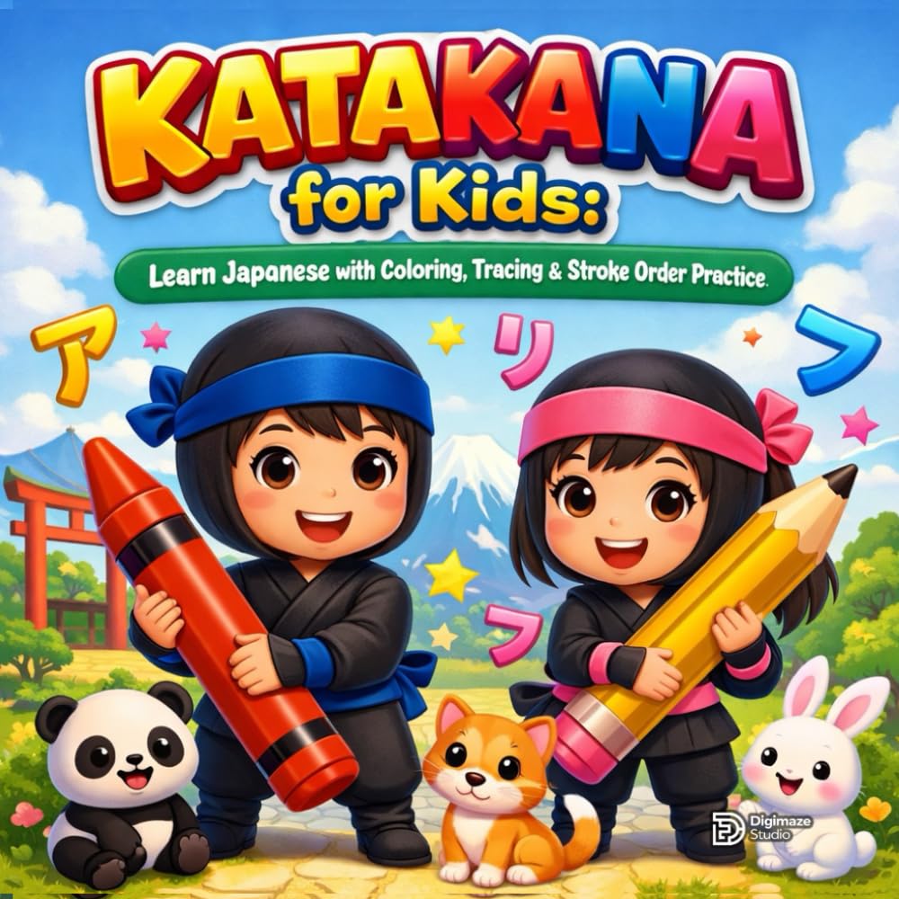 Katakana for Kids: Learn Japanese with Coloring, Tracing & Stroke Order Practice