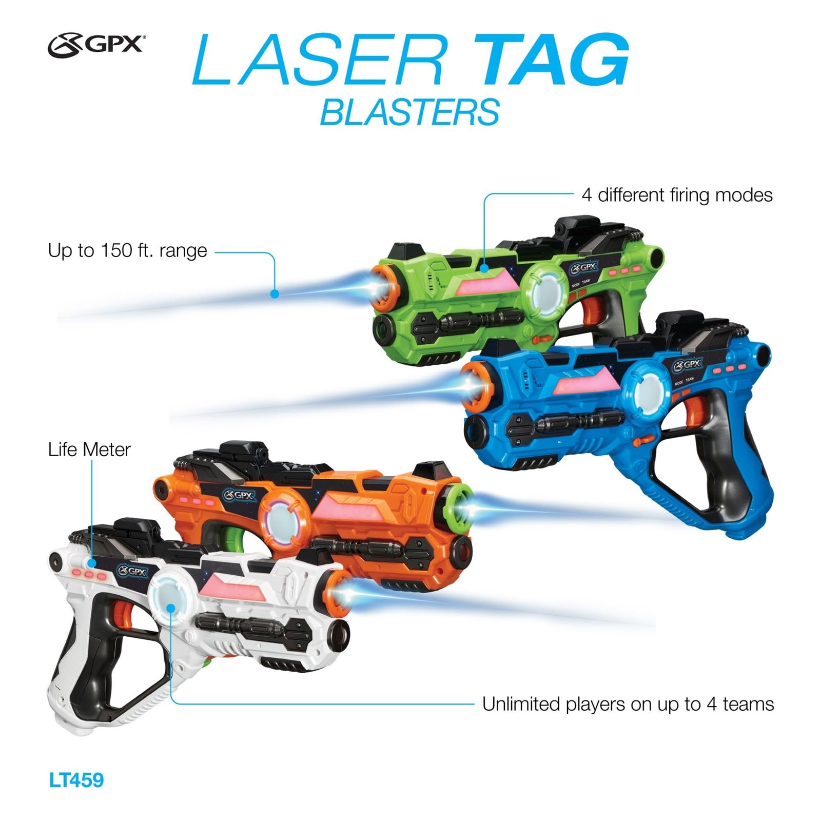 Amazon.com: GPX LT458 Gen 2 Laser Tag Blaster, Set of 4 : Video Games