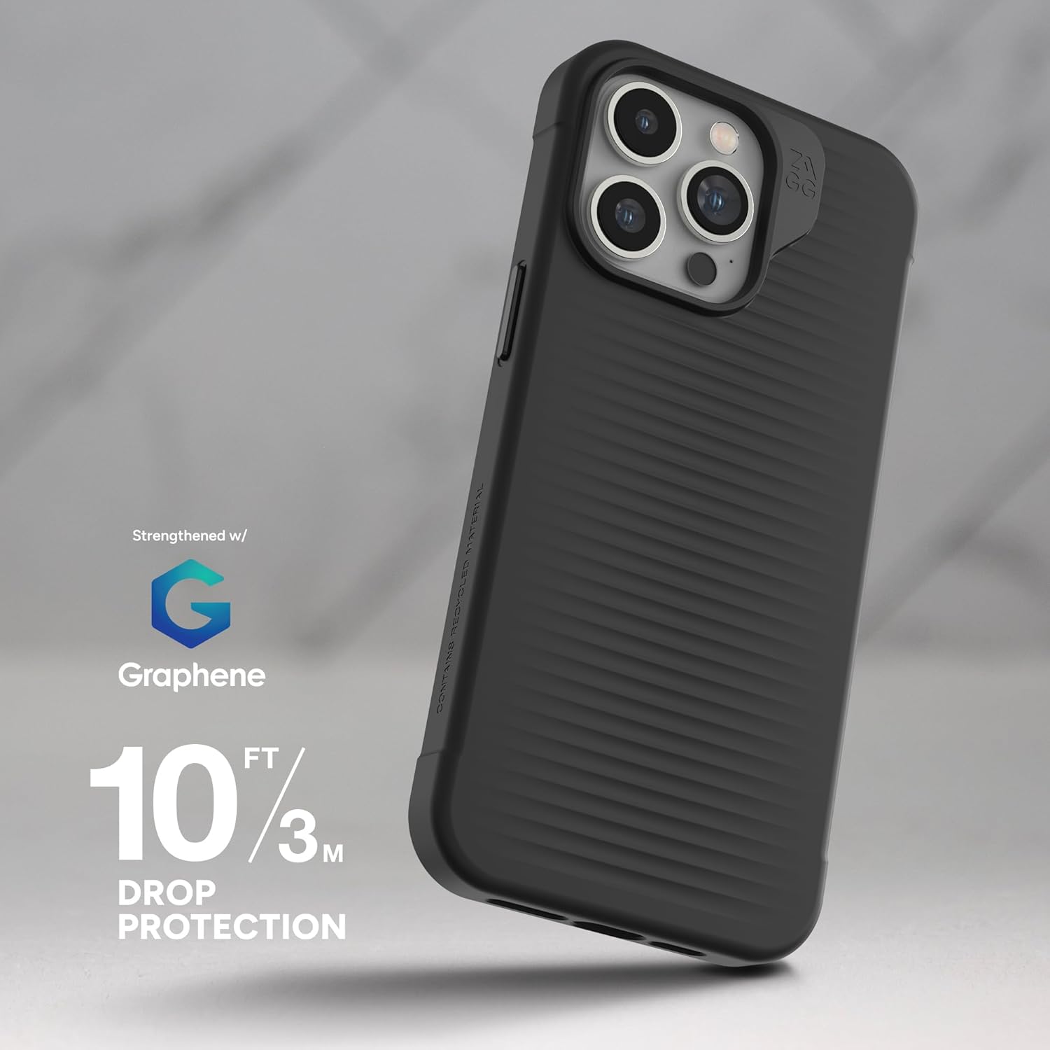 ZAGG Luxe Snap iPhone 15 Pro Max Case - Protective Cell Phone Case, Drop Protection (10ft/3m), Durable Graphene Material, Slim and Lightweight MagSafe Phone Case, Clear