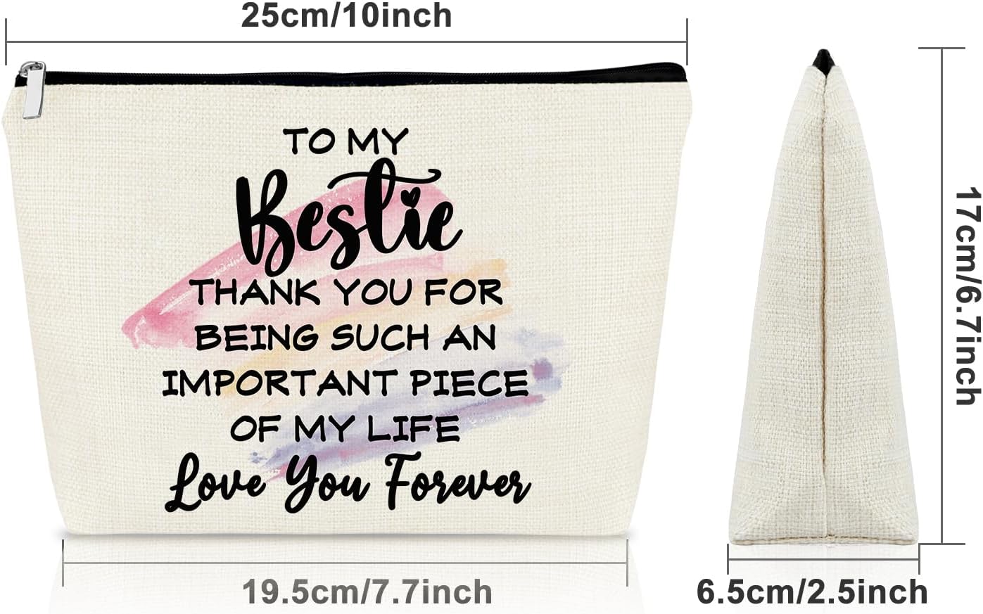Sazuwu Best Friend Birthday Gift for Women To My Bestie Travel Makeup Bag image 2