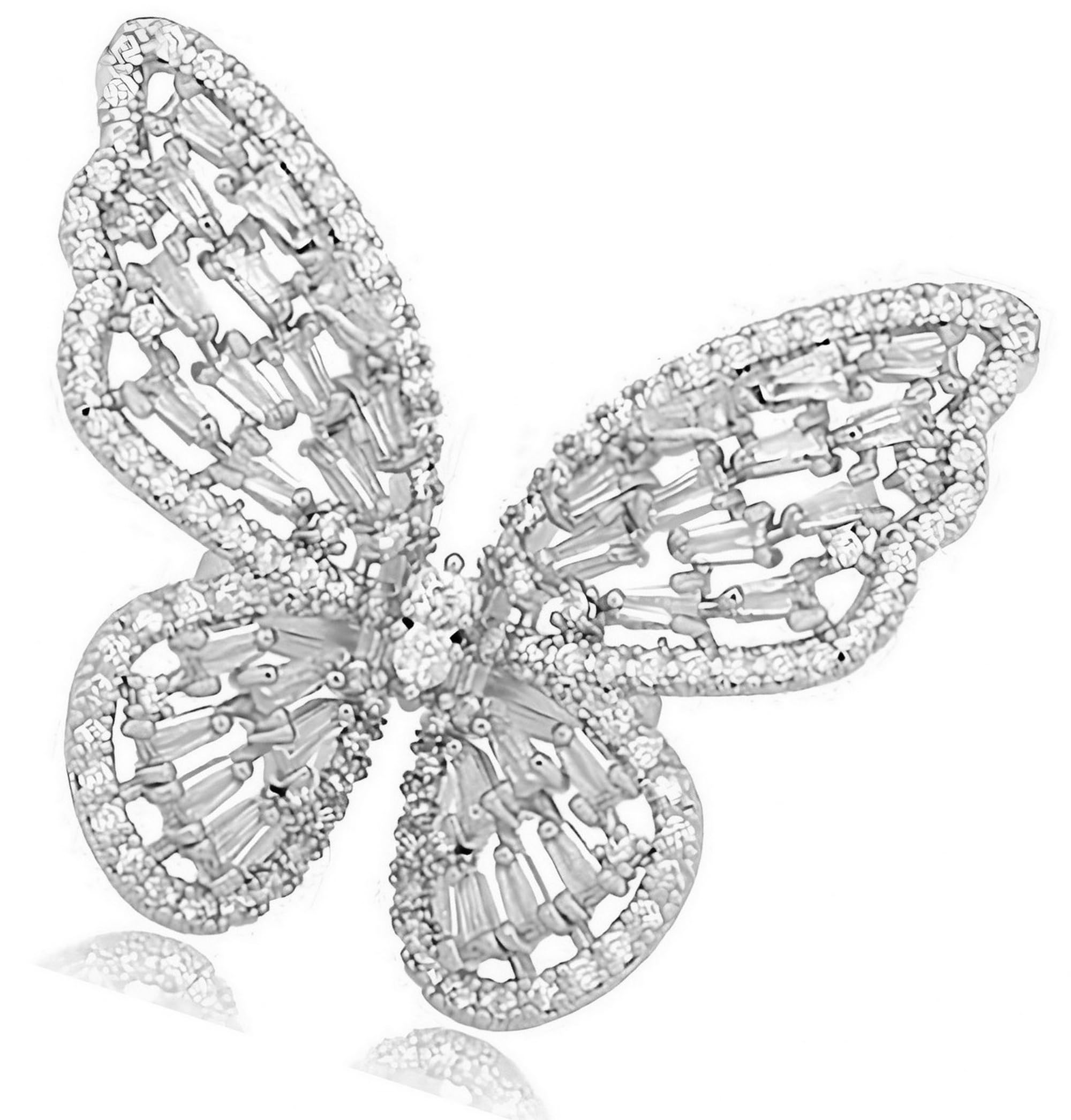 VAMA Silver Crystal Stone Saree Pins Broach Coat Dress Gown Shawl Wedding Bridal Butterfly Brooch pin for Women Girls (B0CJRVBSNR) Amazon Price History, Amazon Price Tracker