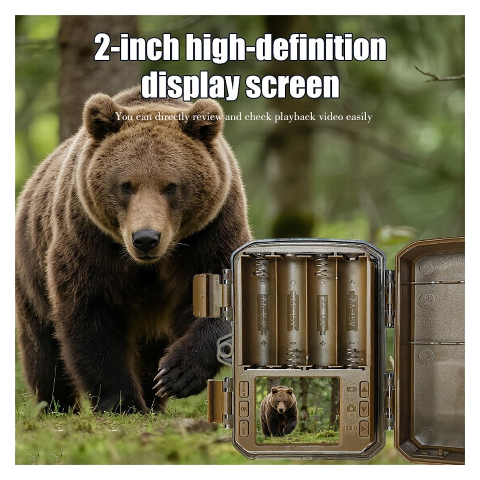 Kamera Obserwacyjna Myśliwska 16MP 1080P Wykrywacz Dzikich Zwierząt HD Wodoodporne Monitorowanie Czujnik Ciepła W Podczerwieni Noktowizor WyraźNe Obrazy I Filmy(DL003 None card)