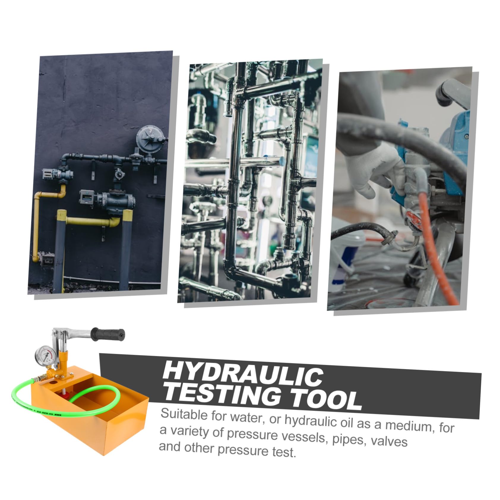 Bomba de Prueba de Presión Manual de 40 Kg de Aluminio Manómetro para Pruebas Hidráulicas Agua en Tuberías Industriales Construcción Color Aleatorio Varios estilos