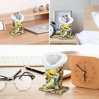 Vista 30 de Fintie Soporte para anteojos forrado de felpa con base magnética, estuche de cuero vegano prémium para lentes