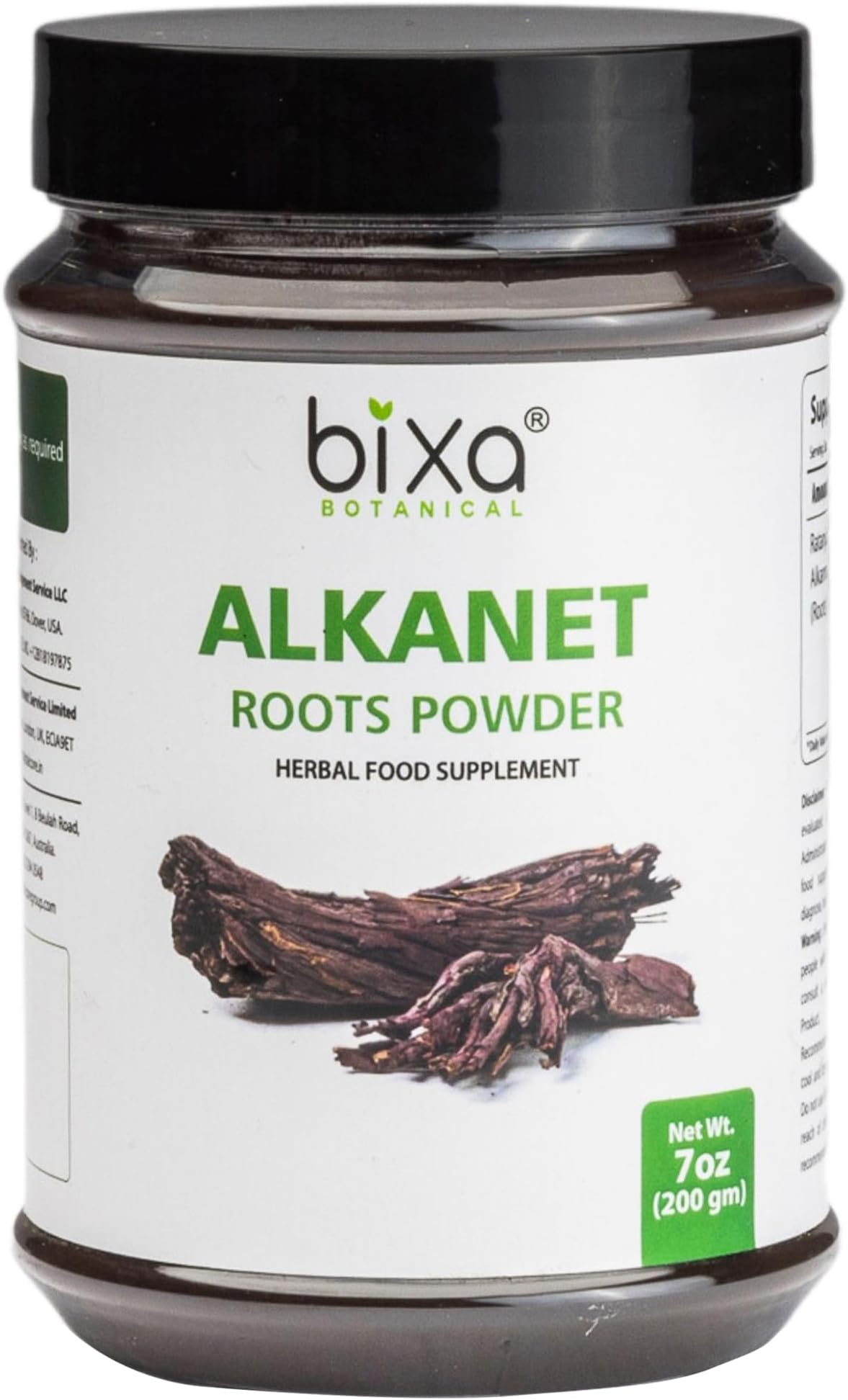 Bixa Botanical Alkanet Root Powder (Ratanjot/Arnebia Nobilis) 7 Oz (200g) | Supports Healthy Skin & Hair | Antioxidant, Also act as Natural Purple Color Agent for Soap & Cosmetic |
