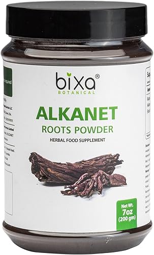Vista 6 de bixa BOTANICAL Polvo de raíz de Alkanet (Ratanjot/Arnebia Nobilis) Antioxidante Sin gluten, sin OMG, tratado al vapor, vegano, 100% puro 1 libra