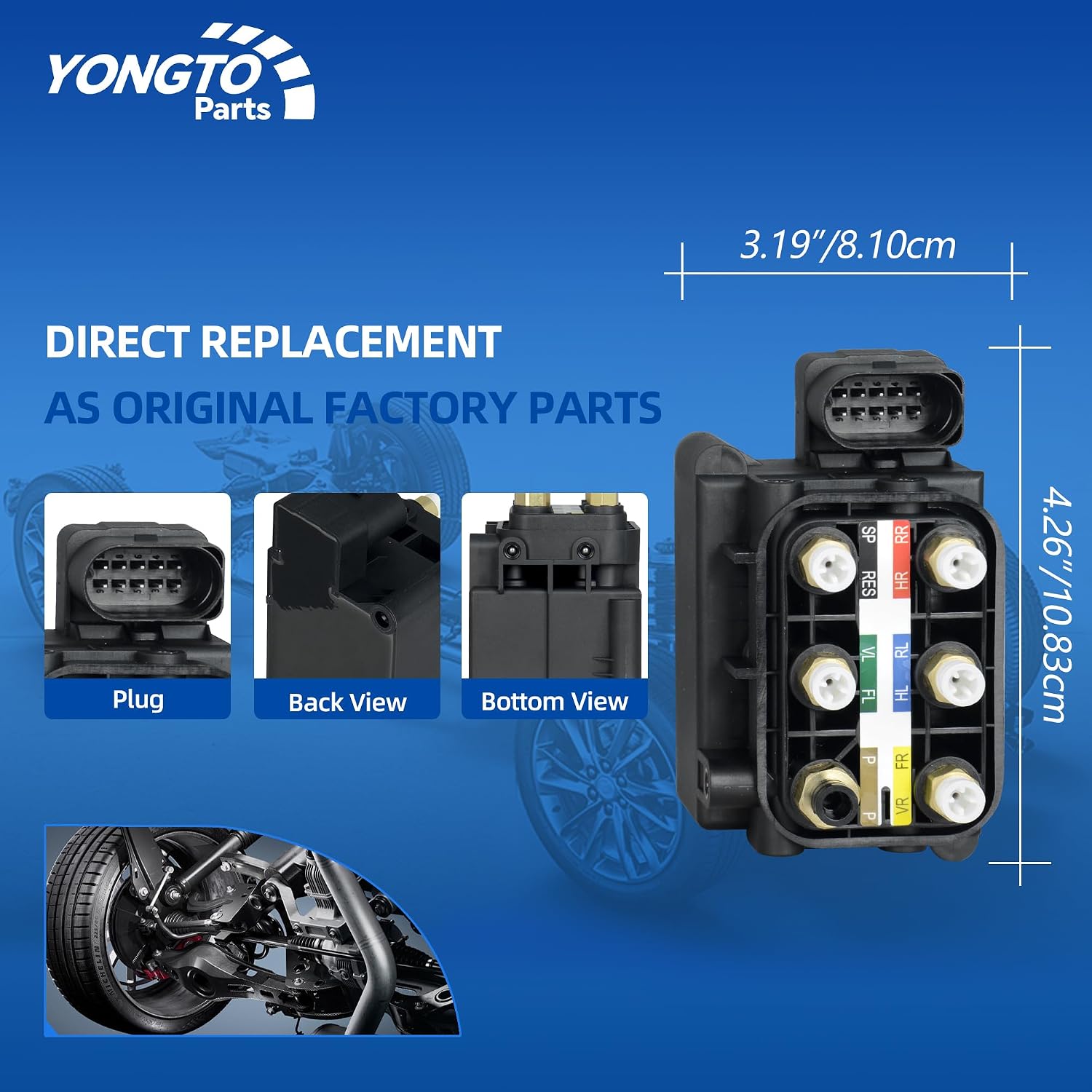 Air Suspension Solenoid Valve Block 2123200358 Compatible with Mercedes-Benz GL320 GL350 GL450 CL500 CL550 CLS500 E300 E350 E400 ML350 ML450 ML550 R320 R500 S350 S400 Replace OE 2513200058