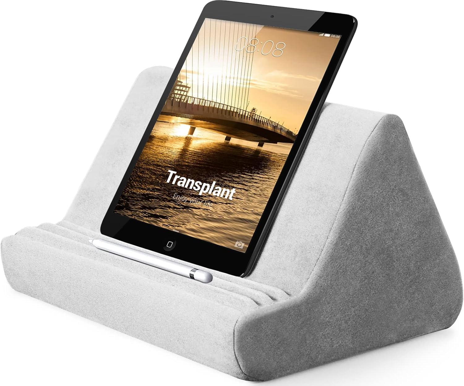 Soft Tablet Stand Pillow with Pocket,Tablet Cushion Stand