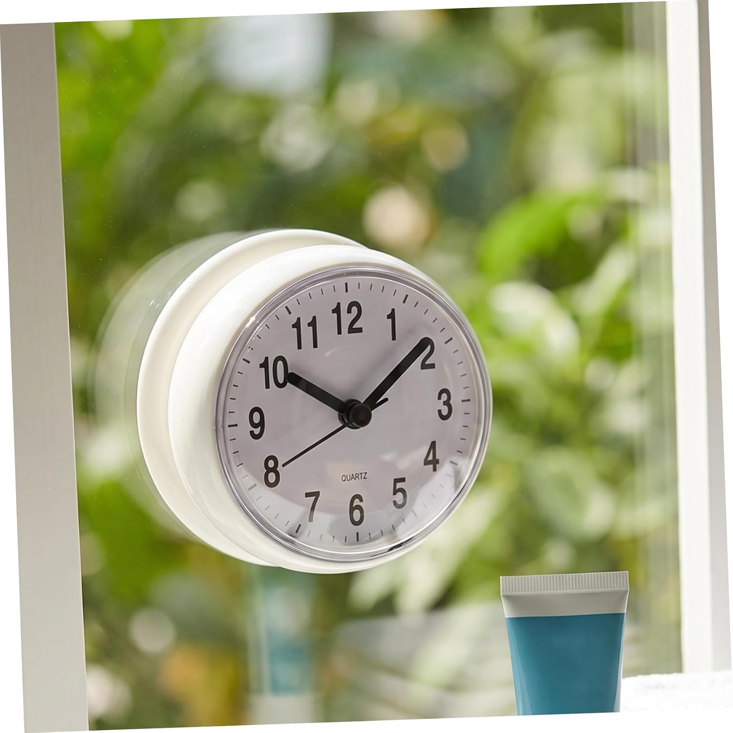 BESTOYARD Waterproof Shower Clock with Suction Cup, 3.2 Inch White