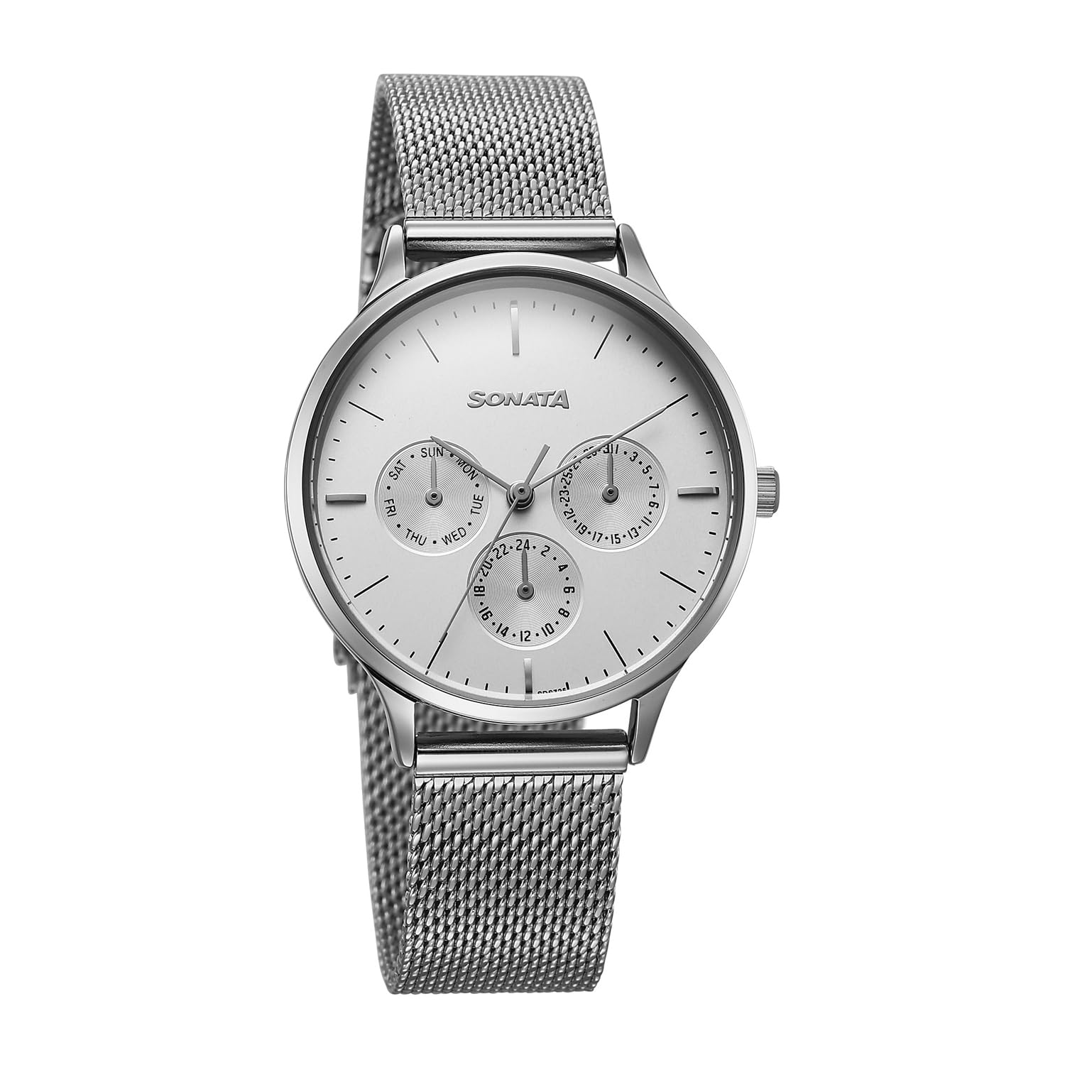 Sonata Festive 2.0 Quartz Silver Round Dial Women's Watch | Stainless Steel Strap Material | Watches for Women Analog - 87110SM01-picture-36