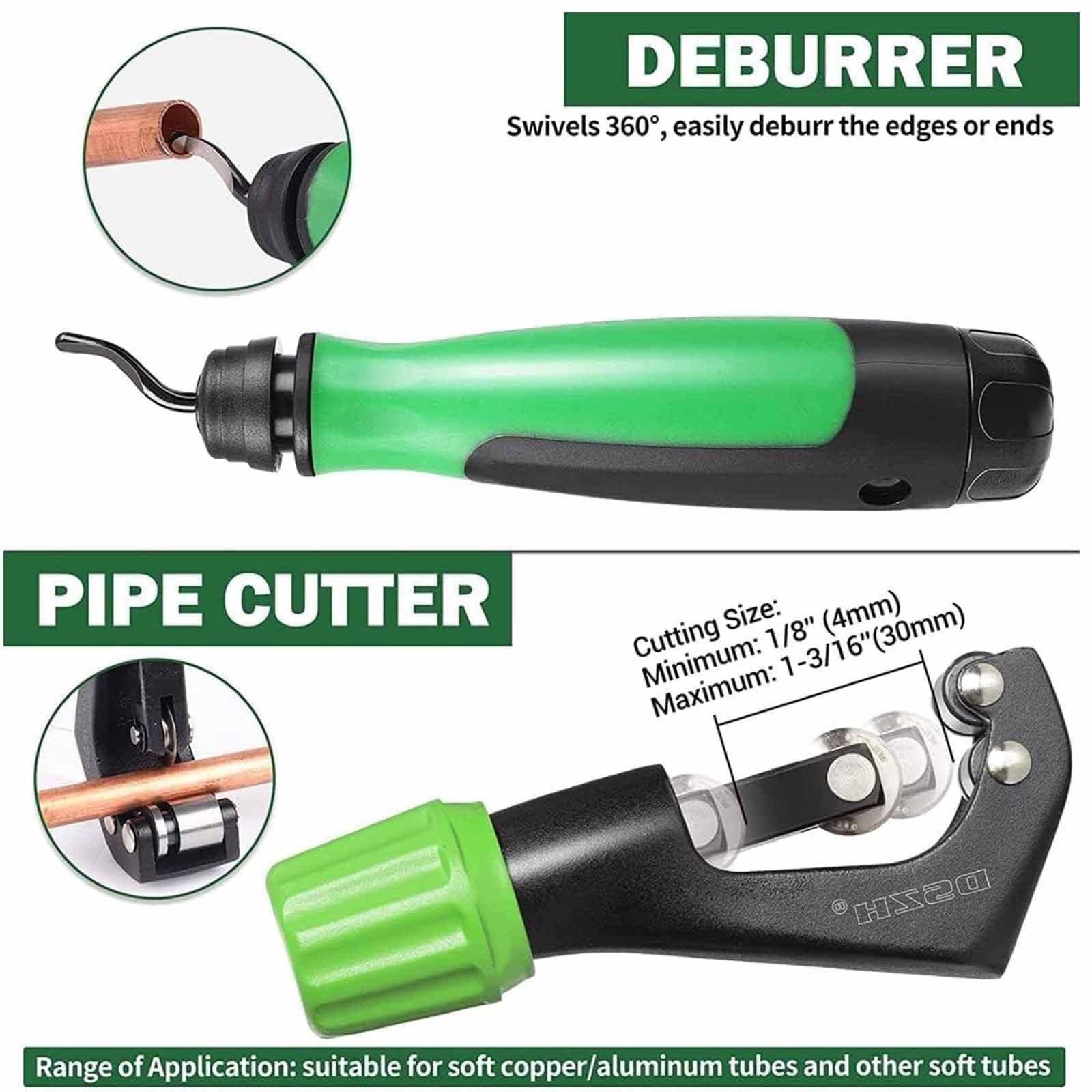 Generico Cartellatrice Elettrica a Batteria per Tubi in Rame,Strumento per Svasatura Tubi Eccentrici a 45 °,per Tubi in Rame/Alluminio，1/4" - 3/4" Espansore per Tubi Idraulici