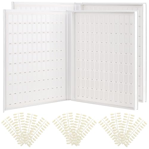 Miniatura 9 de Paquete de 2 libros de exhibición de uñas de 308 colores, tabla de visualización de esmalte de uñas con 720 puntas de uñas, libro de muestra de