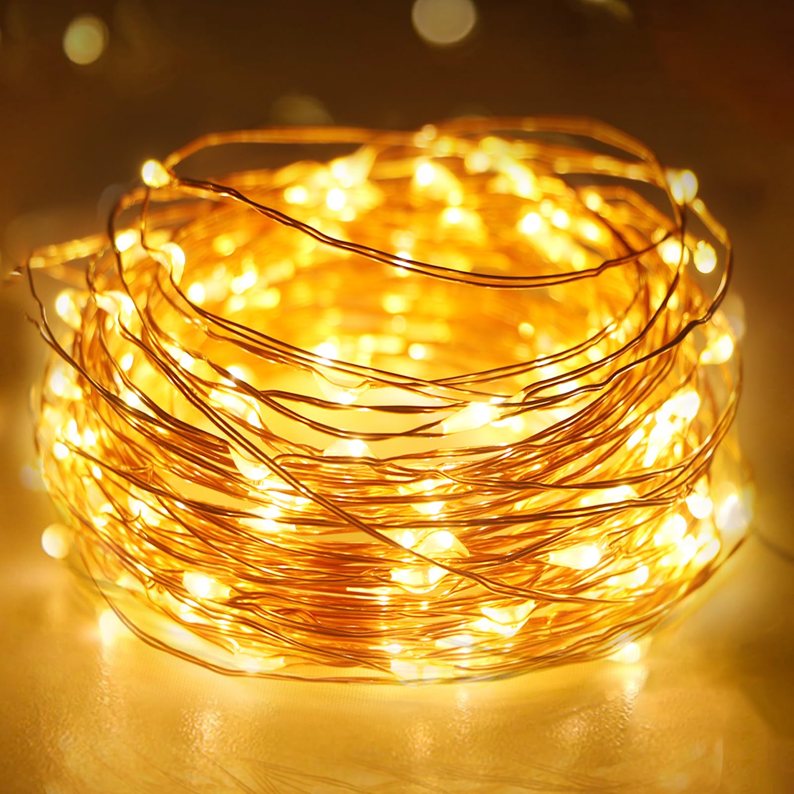 50/100/200 Led Koppartrådsljus Usb Plug-in Fairy L... – Grandado - Foto 5