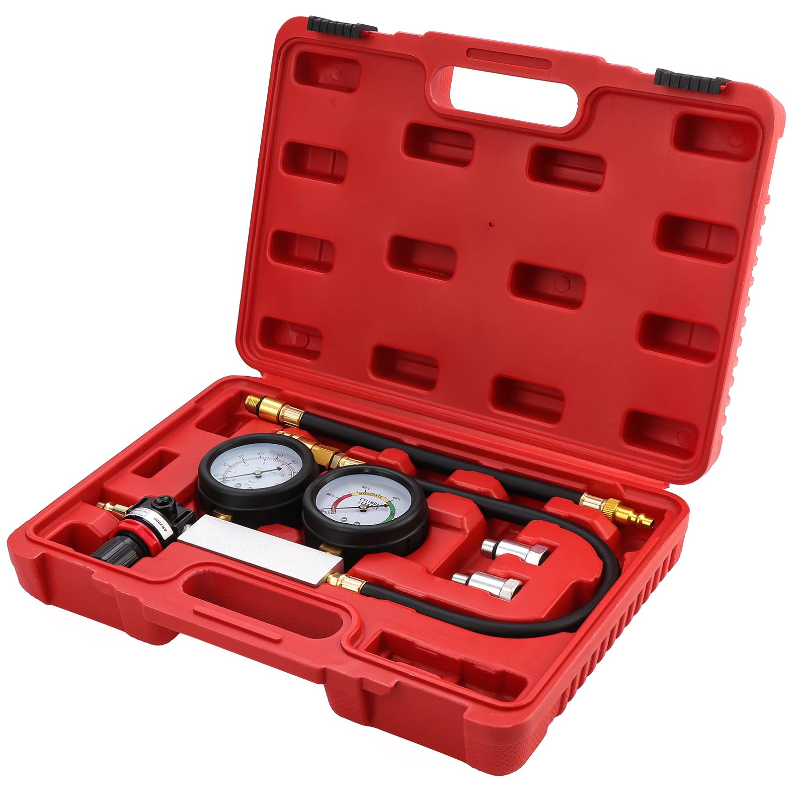 Rilevatore di perdite a cilindro, kit di tester a benzina, tester di compressione per auto, camion, moto