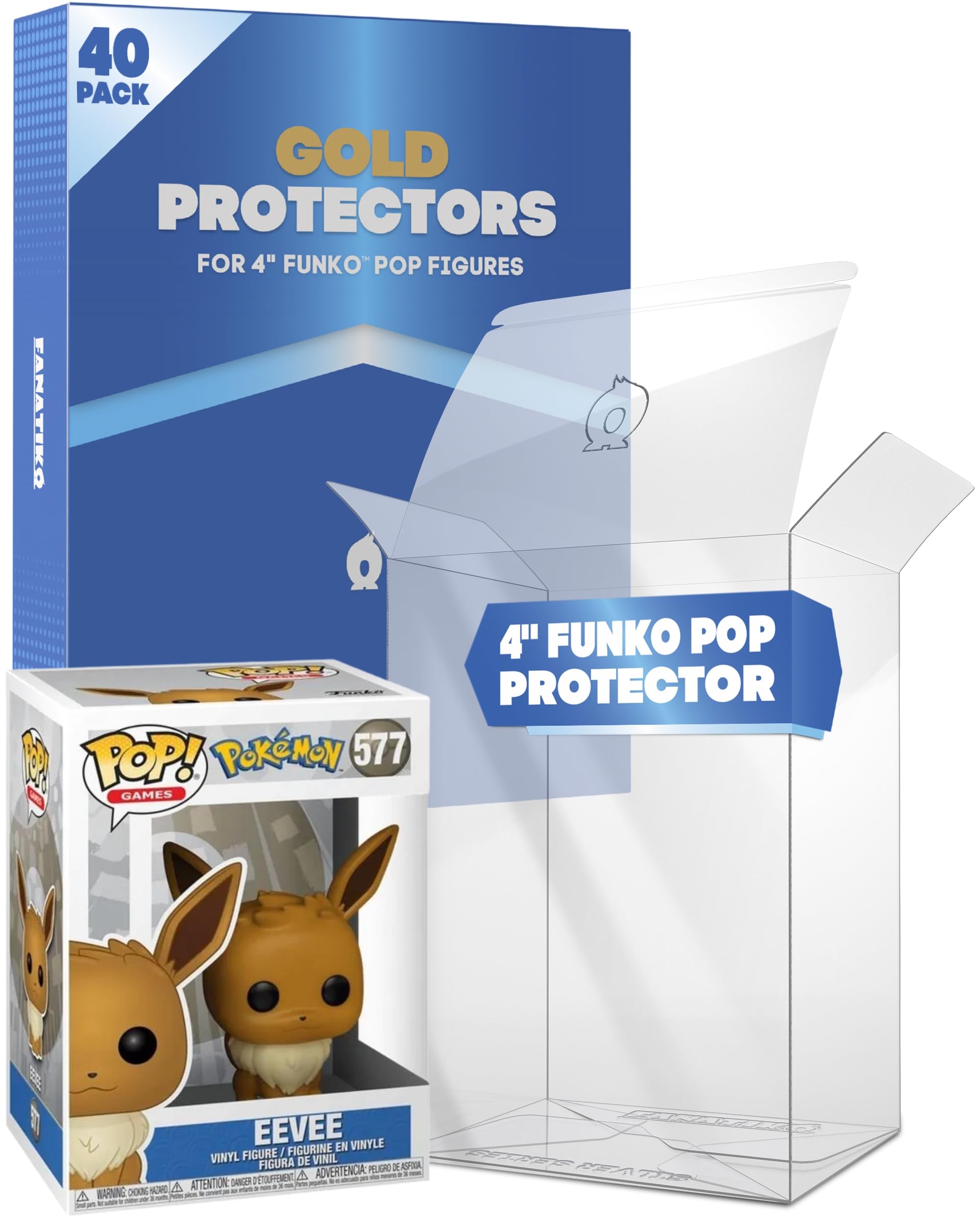 Fanatiko Lot de 50 Protecteurs Silver pour Funko Pop 4 - Protection