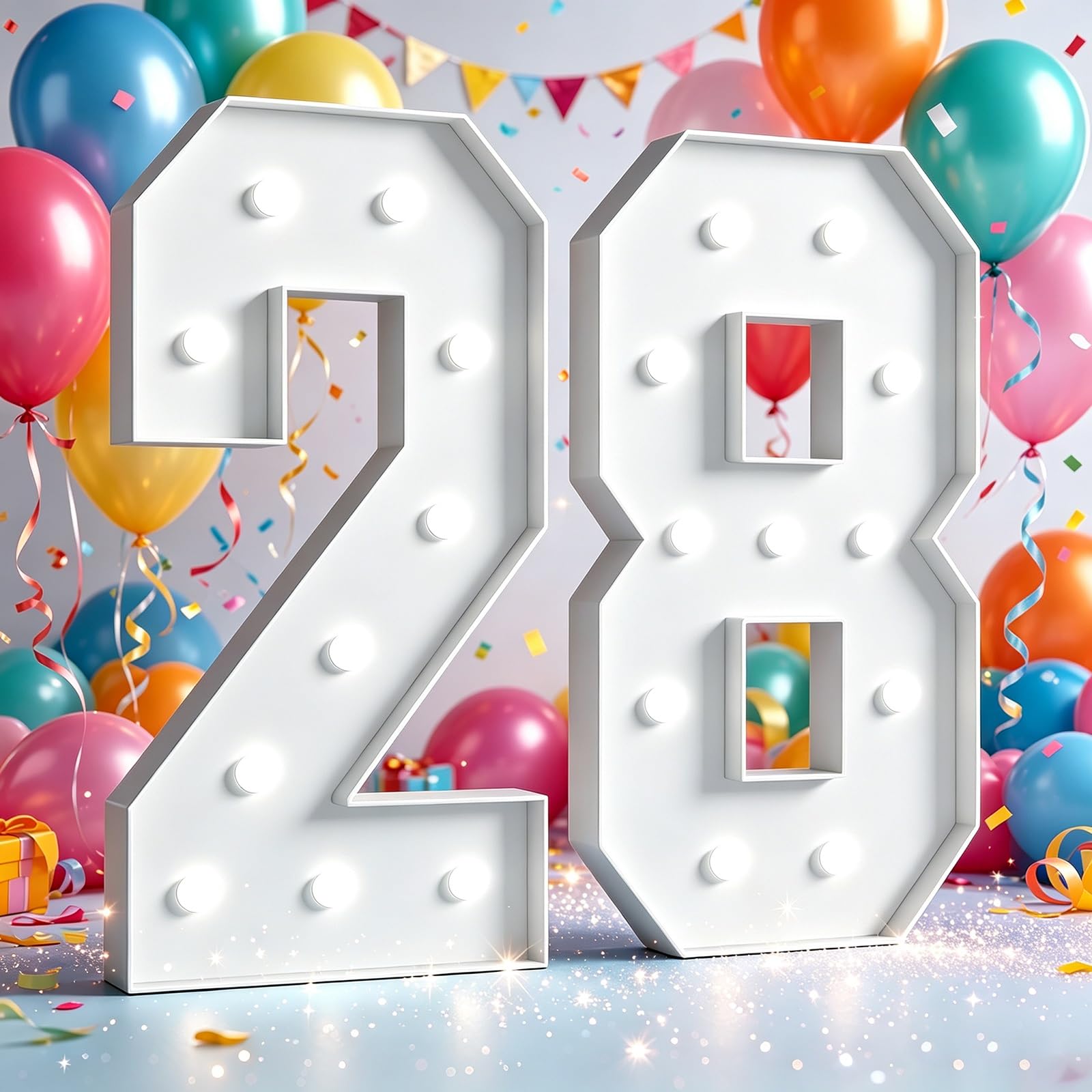 Marquee Light Up Numbers Birthday Party Decor Large Signs