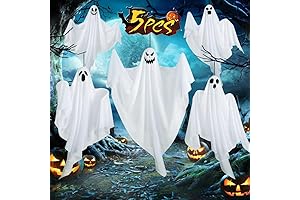 Ghosts For Trees Halloween Decoration - 5 Pack Halloween Decor For Yards