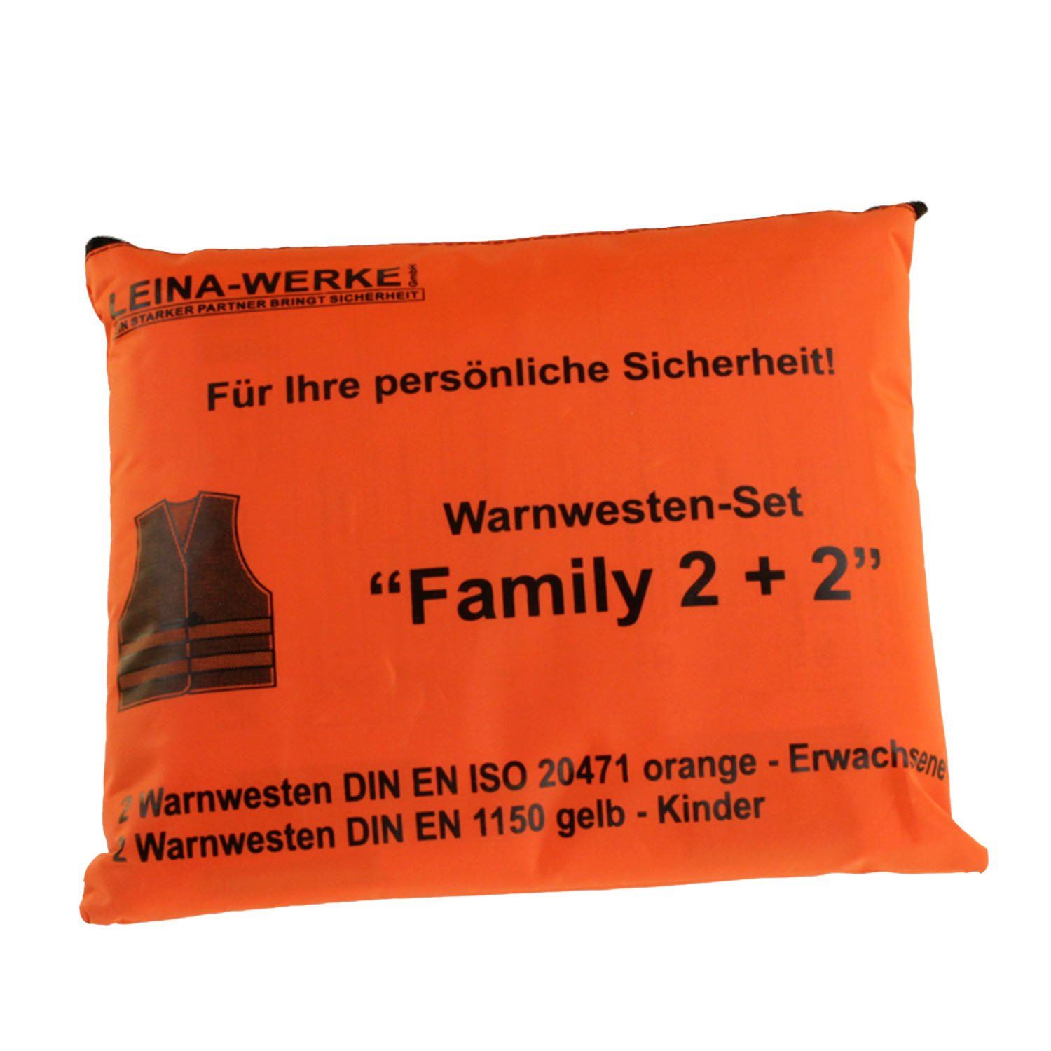 Kit de l'Ouest LEINA-WERKE gilets orange Family évite le danger en panne de voiture