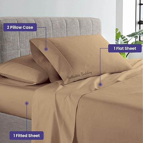 Miniatura 5 de Top Split Flex - Juego de sábanas flexibles para cama ajustable de 30 pulgadas, tamaño California King de 600 hilos, algodón egipcio suave y liso,