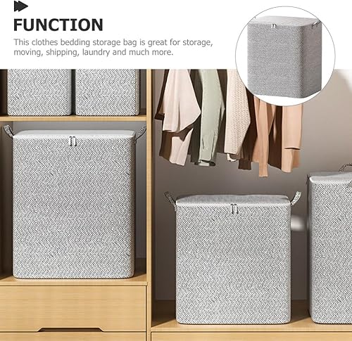Miniatura 6 de Unomor Bolsa organizadora de ropa, bolsa de almacenamiento de mantas, bolsa de almacenamiento de ropa de armario, bolsa de ropa de cama, manta