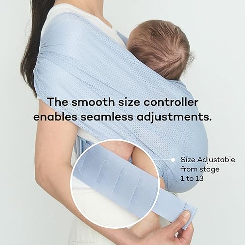 Miniatura 4 de Konny Portabebés Flex AirMesh con soporte para la cabeza, ajustable, fácil de llevar, perfecto para bebés recién nacidos esenciales de hasta 44