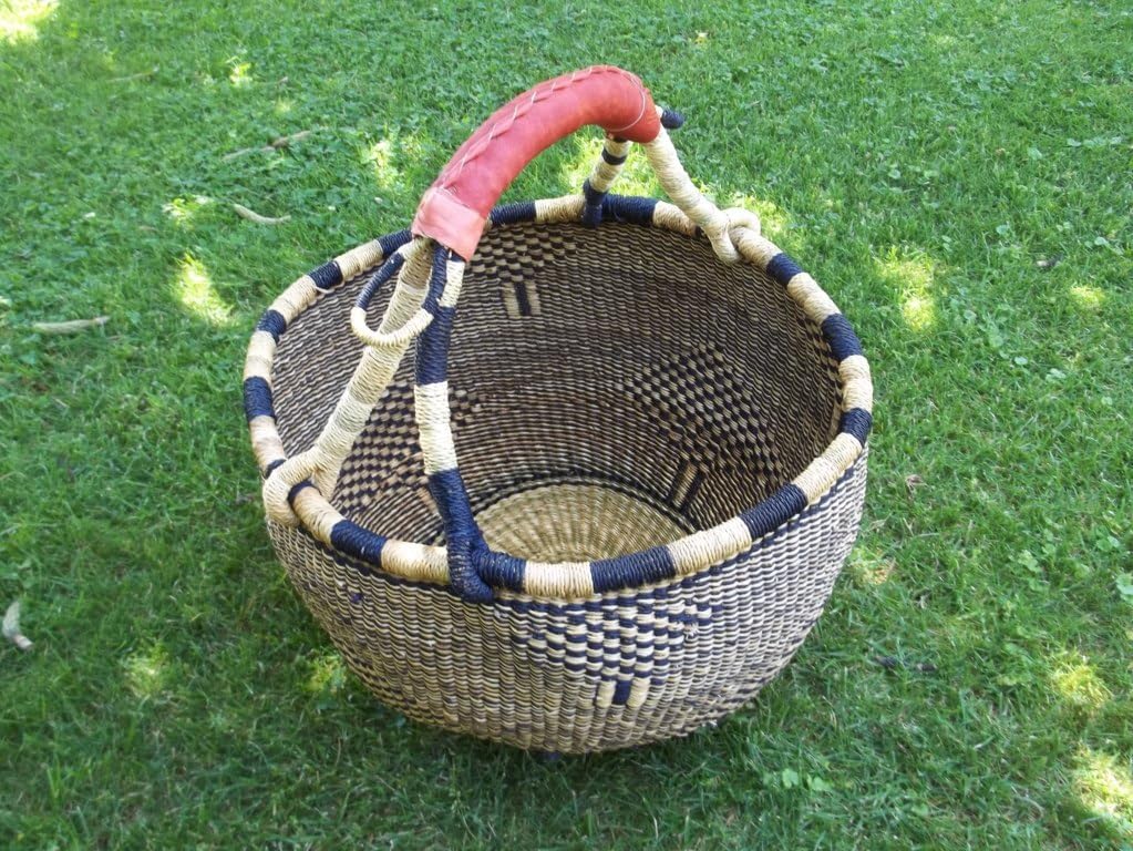 Kosz Bolga, kosz na bolga, kosz na malik z trawy stepowej, z Burkina Faso, ok. 40 cm, firmy Koszyk