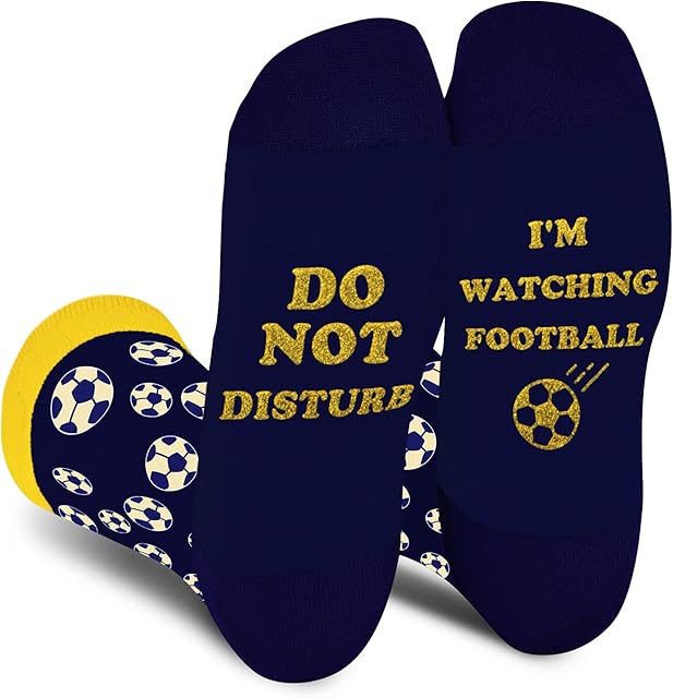 AGRIMONY Funny Socks for Men Women Teenage Boys - Do Not Disturb I'm Novelty Funky Fun Crazy Crew Cotton Socks Gifts Christmas Stocking