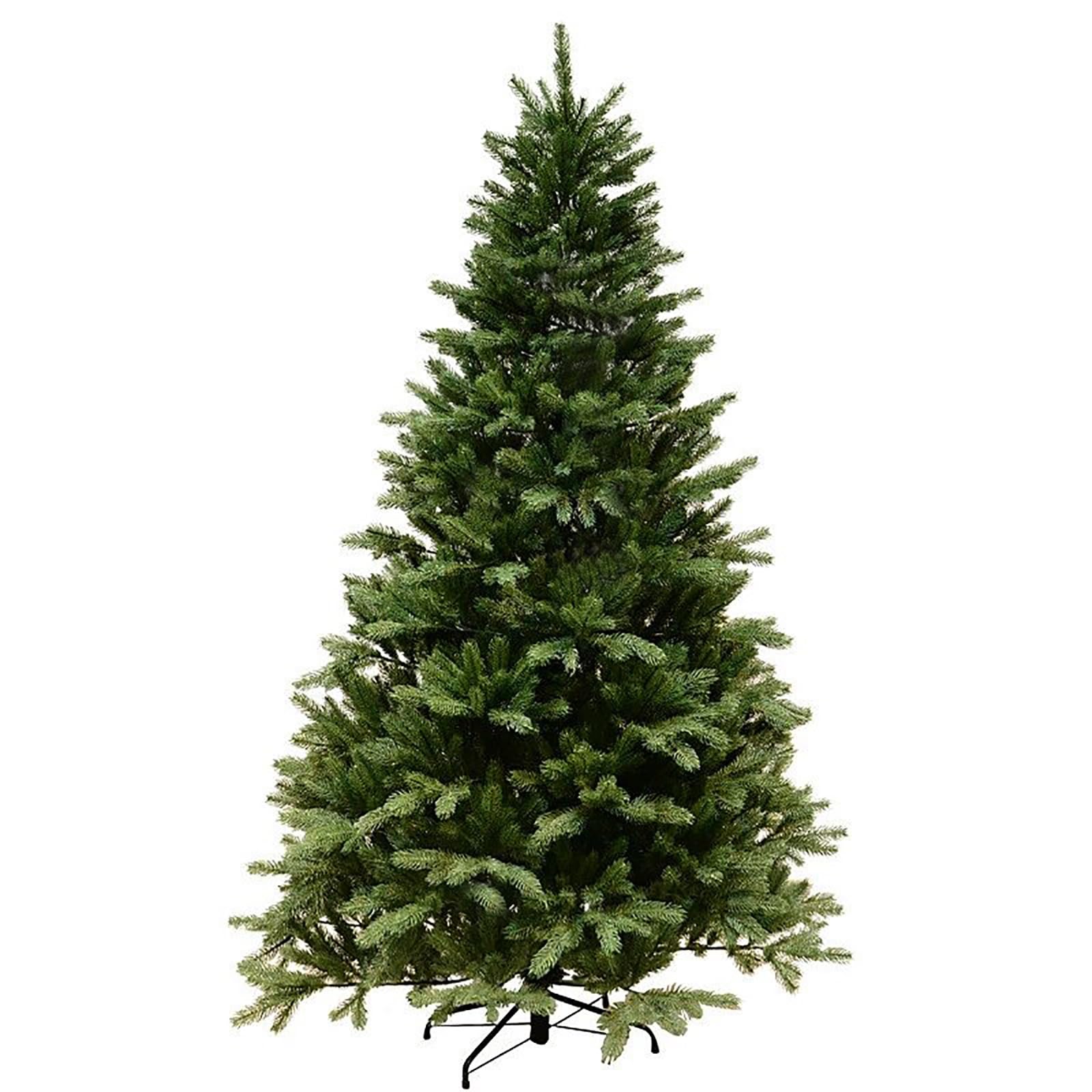 Árbol de Navidad Artificial Grande, Abeto Navideño Premium con Bisagras y Patas de Metal Sólido, Decoración Navideña de Interior y Exterior(180cm/6ft)