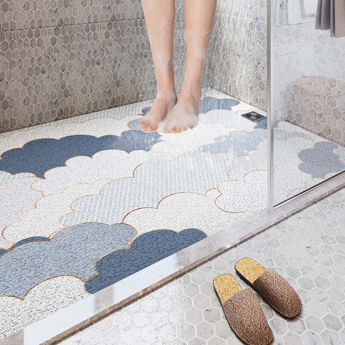 Alfombrilla De Ducha Antideslizante Transparente 50x50 Cm - Autoadhesiva, Sin BPA | Novedad 2025