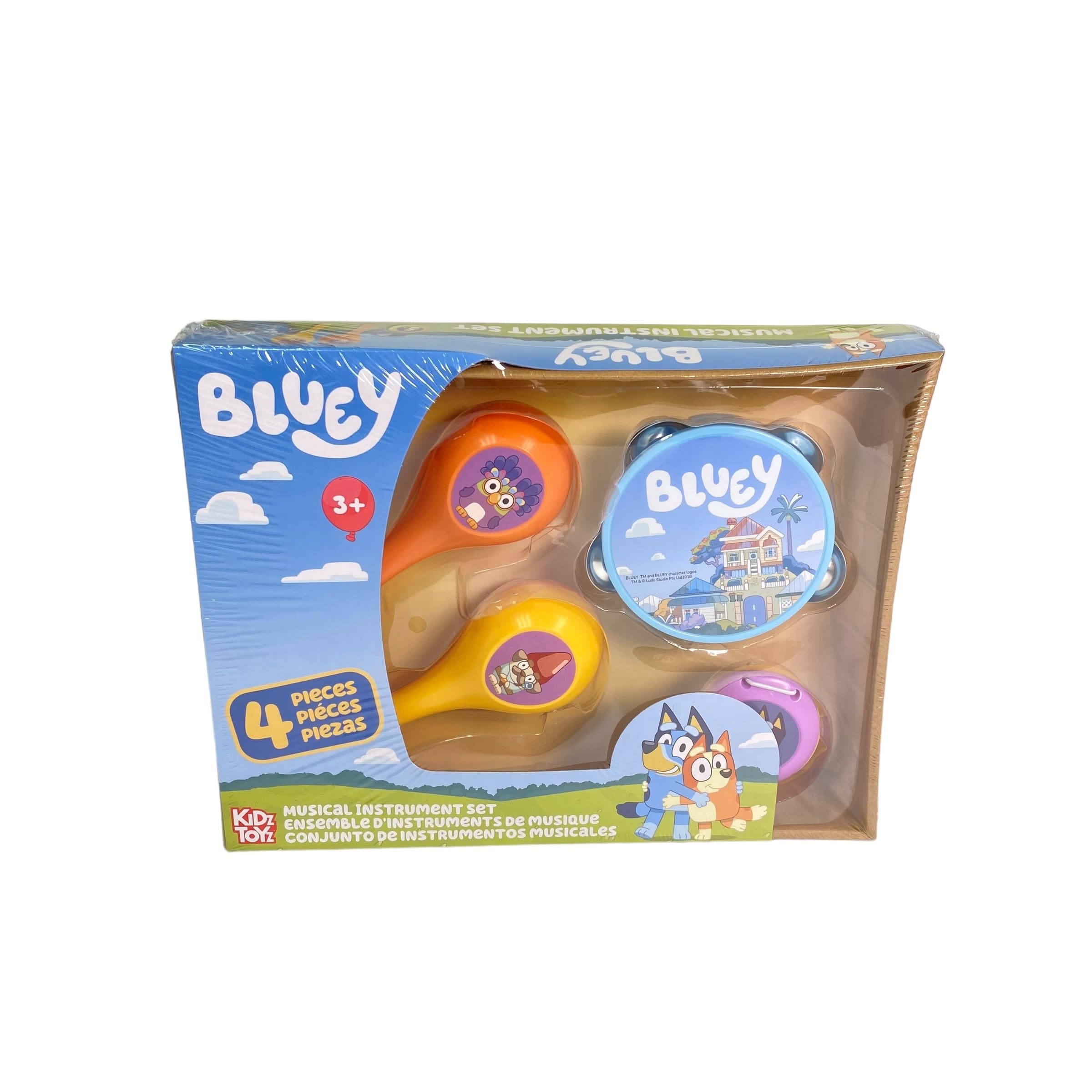 JUEGO DE INSTRUMENTOS MUSICALES BLUEY 4 PEICE