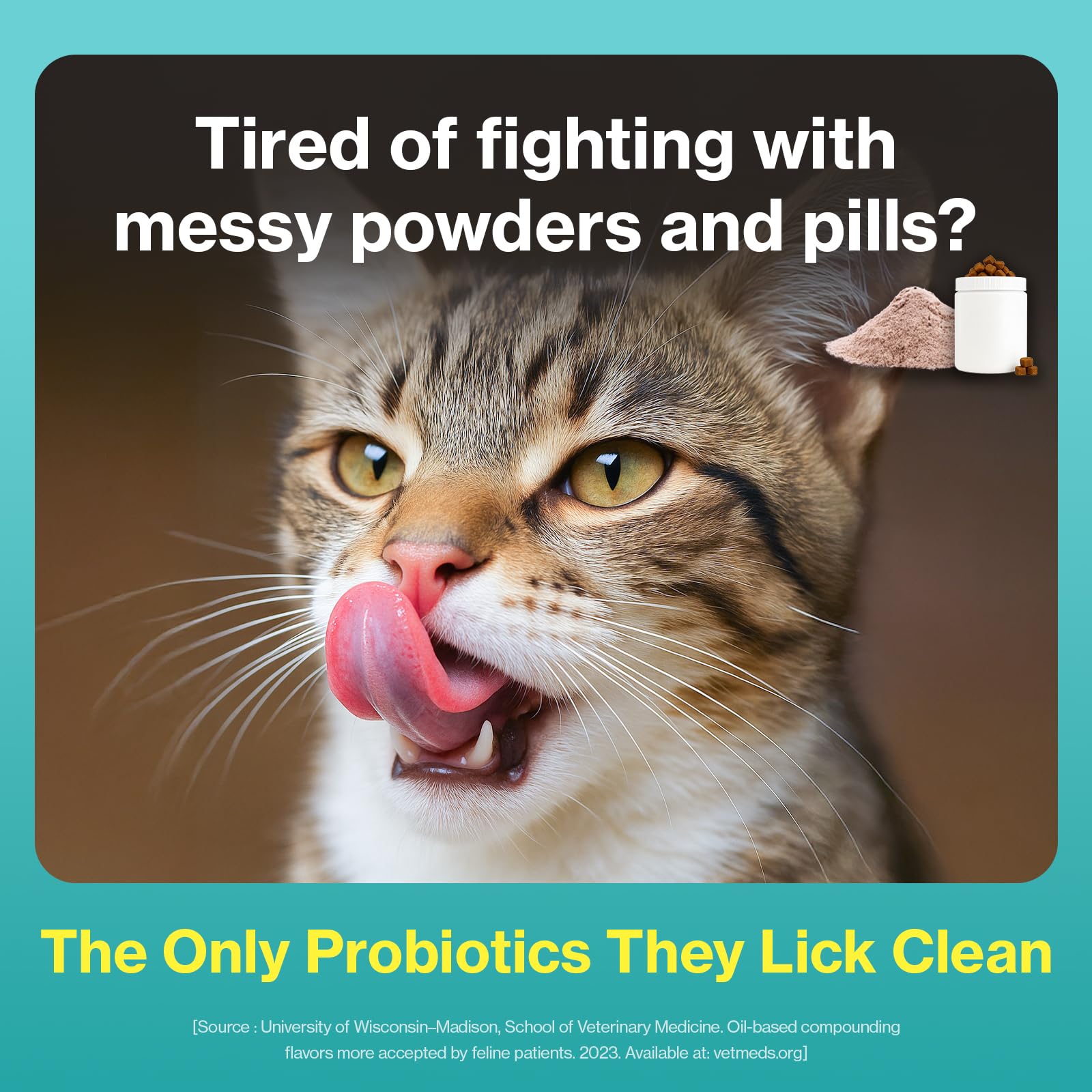 Cat Biome Probiotics for cats Anti Diarrhea Feline Gut & Digestive Support Immune Health Sensitive Stomach Constipation with L. plantarum+Prebiotics 30 Lickable Formula Individually Packaged — Amazon image 4