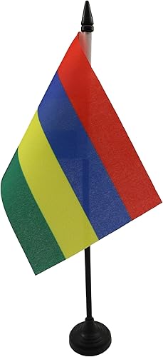 Miniatura 43 de Bandera de mesa Sierra Leona de 5 x 8 pulgadas, bandera de escritorio de Sierra Leona, 8.3 x 5.5 in, barra y base de plástico negro AZ FLAG
