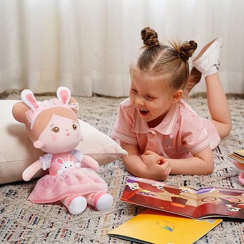 Miniatura 6 de OUOZZZ Juego de regalo de muñeca suave de 13 pulgadas primera muñeca de bebé muñeca de trapo de felpa para dormir juguete para niños y niñas