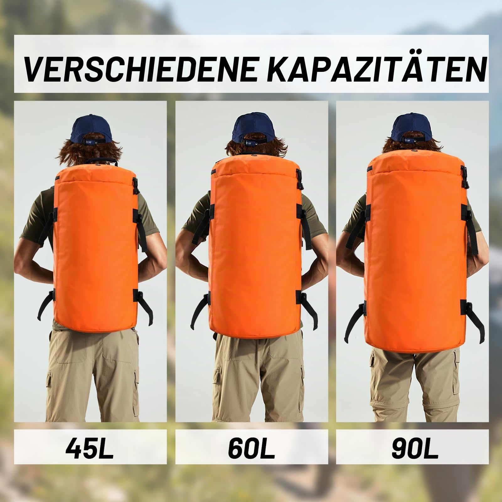 MIER Unisex Seesack Gepäck-Handgepäck