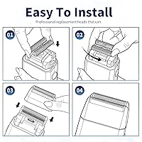 Vista 6 de Paquete de 1 lámina de repuesto para afeitadora Pro y cortadores compatibles con la afeitadora Andis No.17150/17155/17200 ProFoil de repuesto