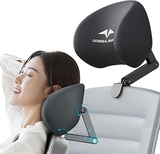 Memory Foam Headrest Attachment for Office Chair, Attachable Chair Head Rest, Desk Chair Neck Support, Elastic Sponge Head Pillow Adjustable Height and Angle
