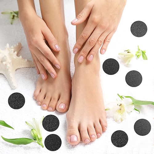 Miniatura 7 de 120 discos de papel de lija reemplazables, 2 discos de recambio de los dedos, discos de lija de repuesto, discos de lima de pies, discos de callos