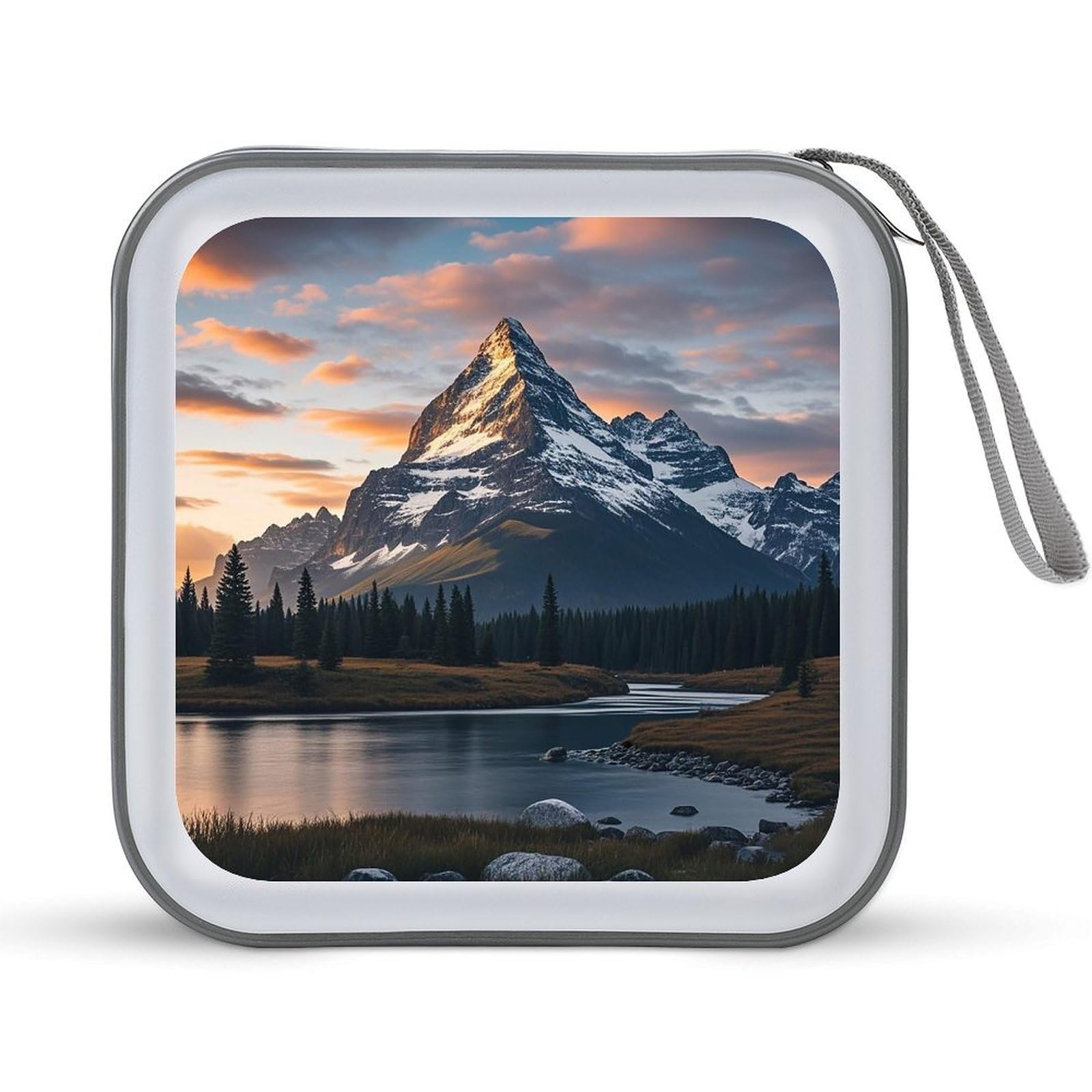 VstaDank Mount at Sunset CD Case with Hand Strap Lightweight DVD Wallet Holder 40 Capacity CD/DVD Case Wallet Protective CD Wallet CD/DVD Portable Storage Binder for Car Home Office