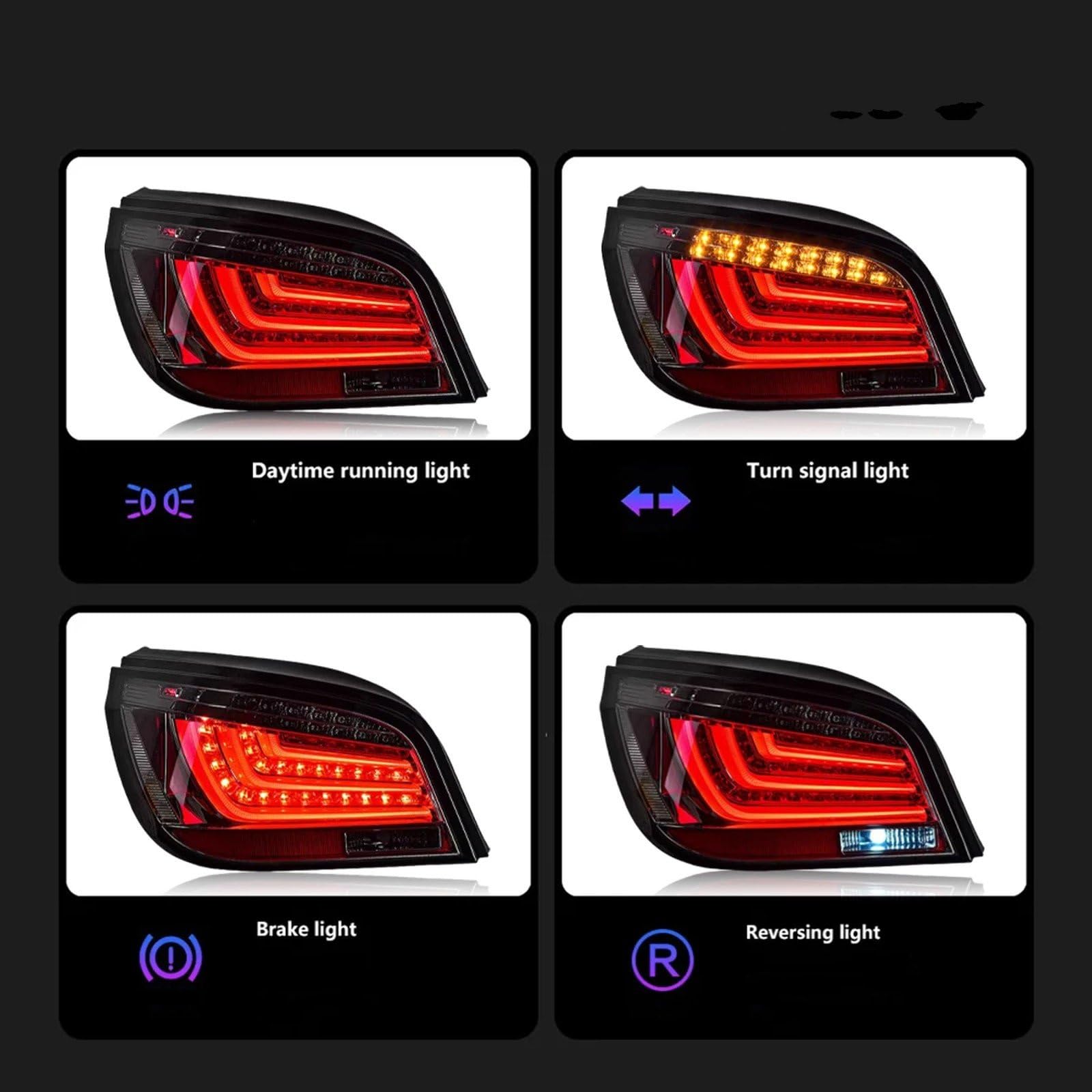 Dla BMW Seria 5 E60 2008-2010 Światło Bagażnika Lampa Tylna Części Zamienne (1 Pair) Światła Tylne Samochodu(Red)