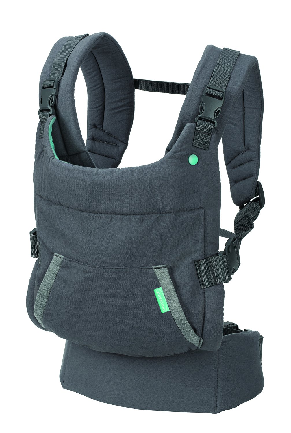 Infantino - Marsupio Cuddle Up - Motivo Orso - Ergonomico - Cappuccio Caldo a Forma di Orso Rimovibile - Diverse Posizioni - Regolabile - Confortevole - Facile da Pulire - Per Bambini da 5,4 a 18 kg